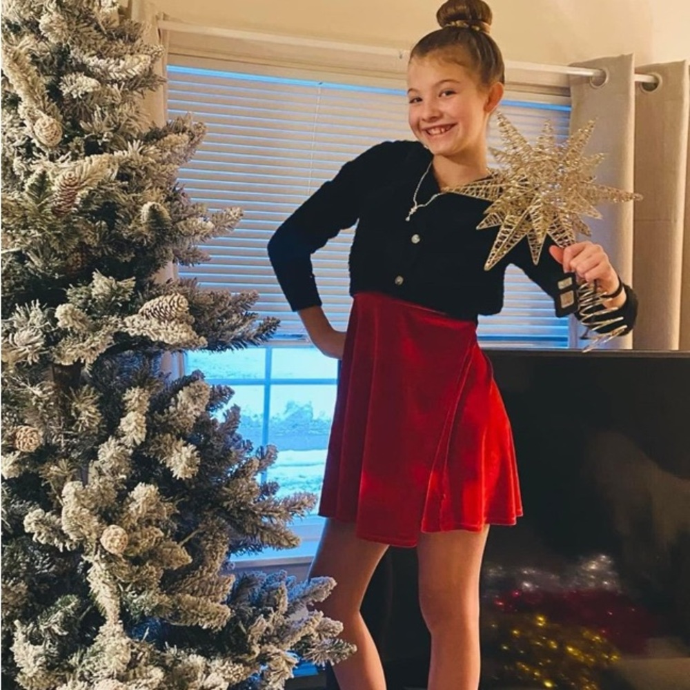 Beautiful Sugar and Jade  red velour dress size 10 holiday